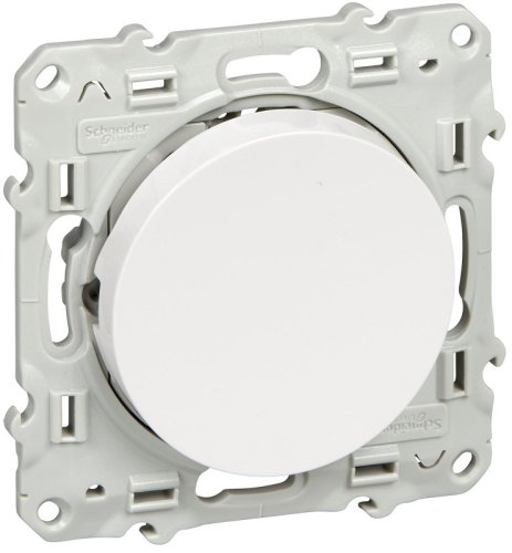 Переключатель с подсветкой без рамки Schneider Electric Odace 1-кл. проходной белый картинка